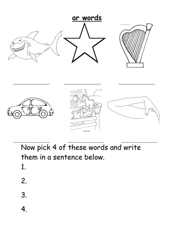 ar words worksheet