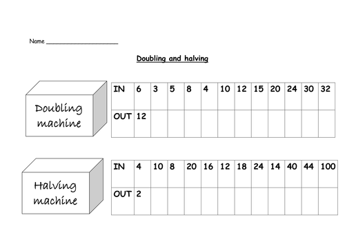 doubling and halving by nickybo teaching resources tes