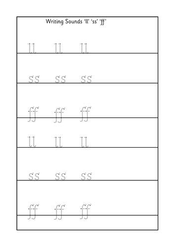 ss phonics ll worksheets ff worksheet letter worksheet phonics formation ss ll ss ff ff ll