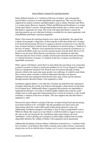 Miracles | Teaching Resources