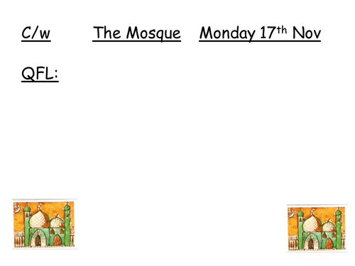 Features of a mosque