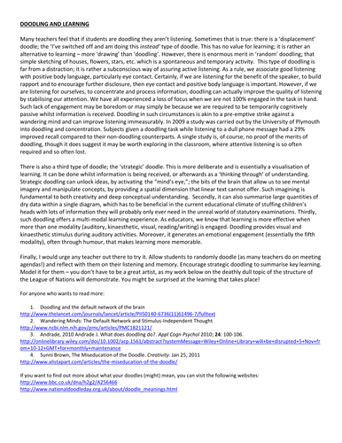 Doodling and Learning. Structure League of Nations