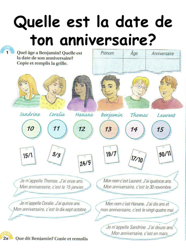 Metro 1 - Quelle est la date de ton anniversaire?