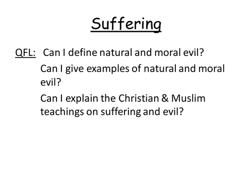 Moral and natural evil