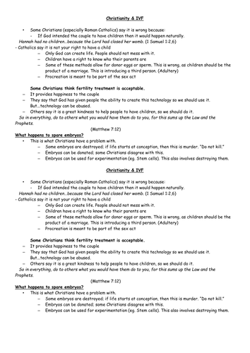 Christianity & IVF