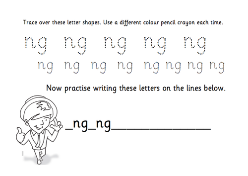 TES Phonics Does Handwriting - ng