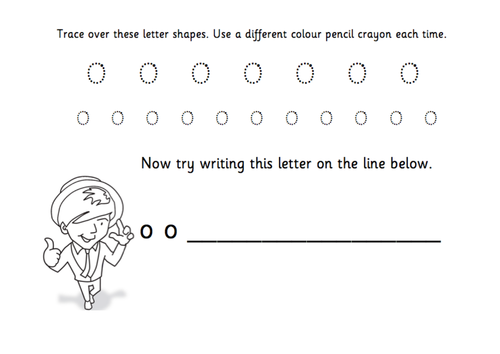 TES Phonics Does Handwriting - o