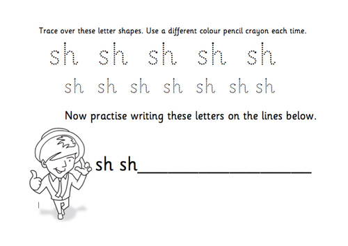 Mr Phonics Does Handwriting - sh