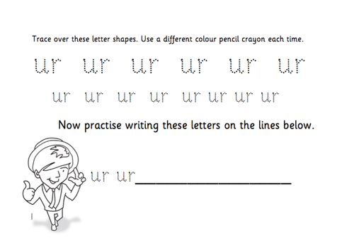 TES Phonics Does Handwriting - ur | Teaching Resources