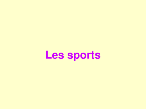 Metro 1 - les sports