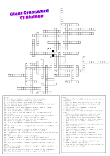 Giant Crossword Teaching Resources