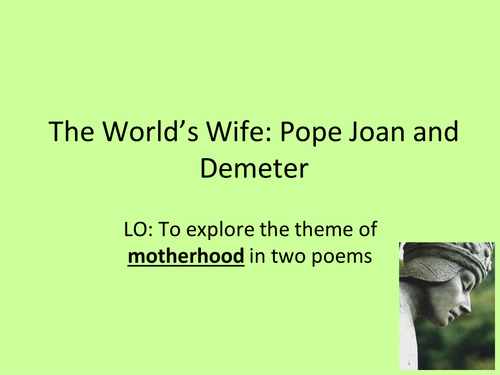 Pope Joan and Demeter