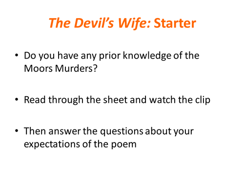 The Devil's Wife & -isms recap.