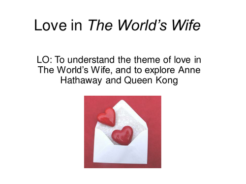 Love in The World's Wife - comparision lesson