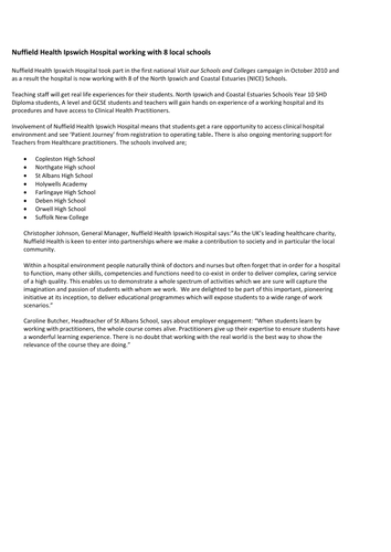 Nuffield Health Ipswich Hospital Case Study