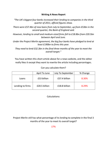 Writing A News Article