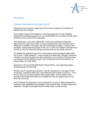 Stockport Metropolitan Borough Council Case Study