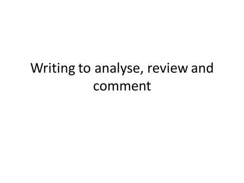 analyse comment review
