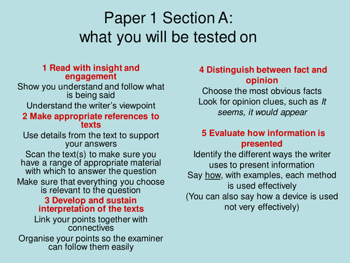 paper 1 section a