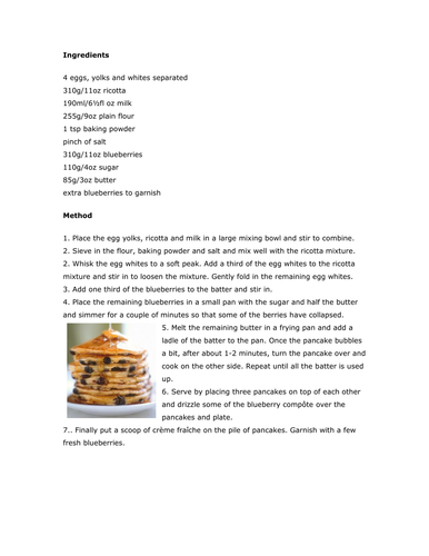 recipe-example-teaching-resources