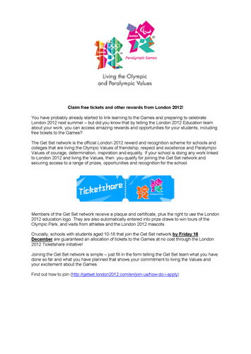 Claim free tickets & other rewards from London2012