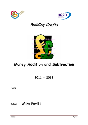 GCSE Maths: addition and Subtraction worksheet