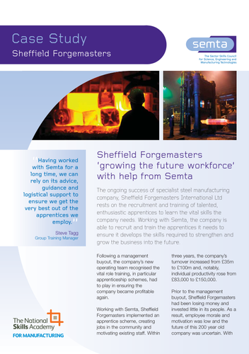 Sheffield Forge Masters Case Study
