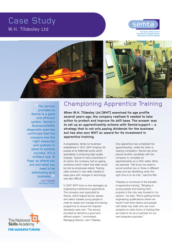 W.H. Tildesley Ltd Case Study