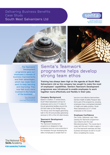 South West Galvanizers Ltd Case Study