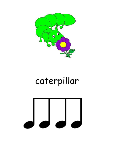 Illustrated rhythm cards