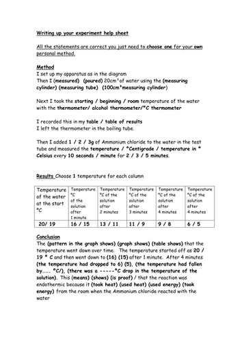 endothermic reactions | Teaching Resources