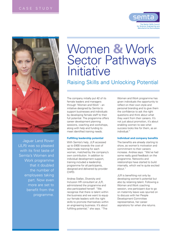 Jaguar Land Rover Women & Work Case Study