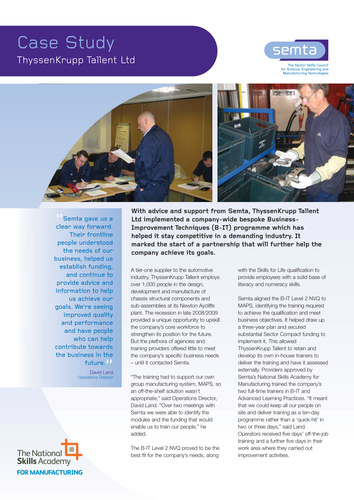 Thyssen Krupp Tallent Case Study
