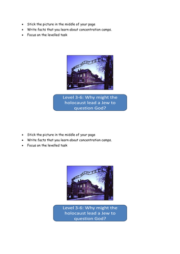 Auschwitz Sheet Teaching Resources