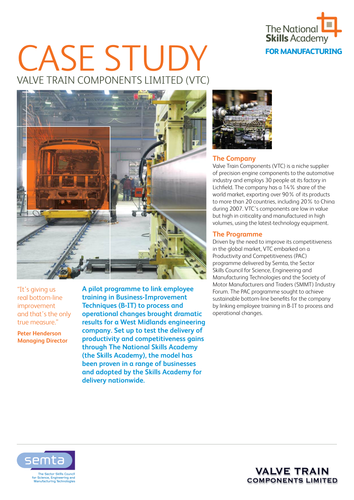 Valve Train Components Case Study