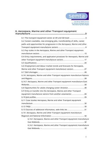 Aerospace, Marine and Transport