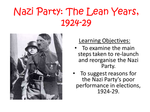 Nazi Party 1924-29: The Lean Years