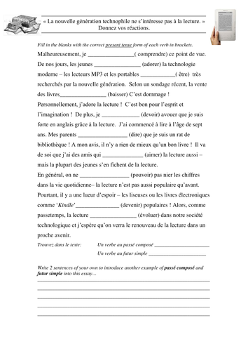 Cloze reading test practice picture