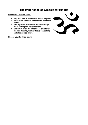 Research task based on Hindu symbols