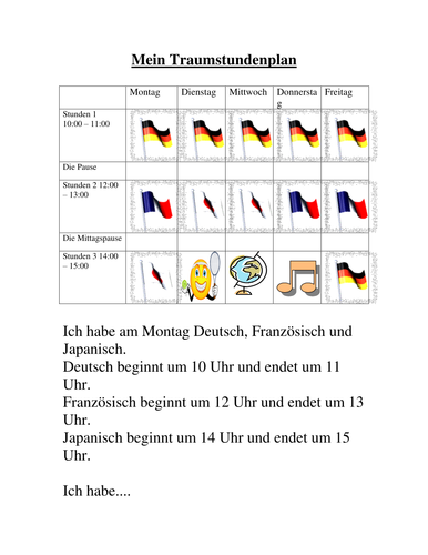 Mein Traumstundenplan