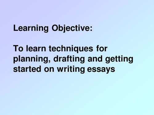 How to write an essay....