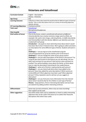 Victorians and Voicethread