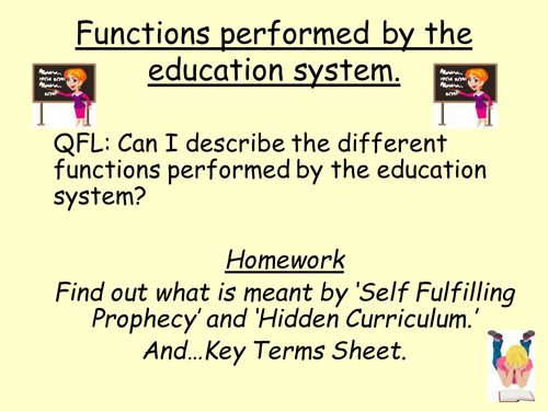 Functions performed by the education system