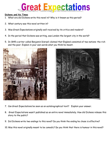 Great Expectations: questions on context