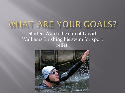 Achieving Goals: Link to David Walliams swim