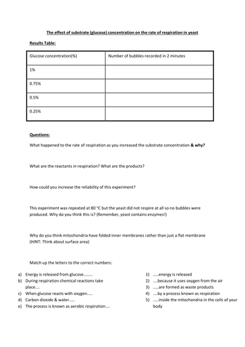 Enzymes and concentration
