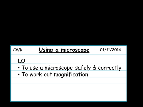 Using a microscope