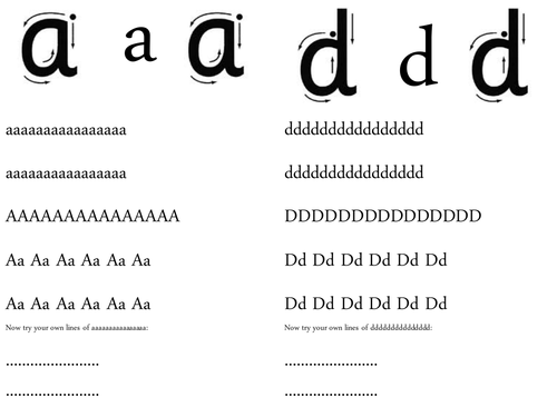 handwriting sheets | Teaching Resources