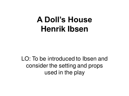 Introduction to A Doll's House