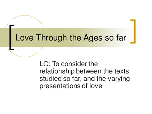 Aqa anthology of love poetry through the ages pre 1900 revision picture